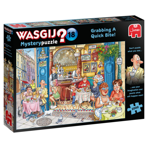 Wasgij Mystery 18 – Grabbing A Quick Bite! Pussel 1000 bitar