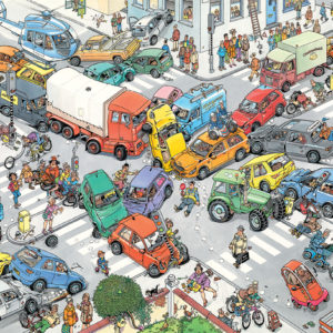 Jan van Haasteren Pussel Traffic Chaos 3000 bitar Pussel 3000 bitar